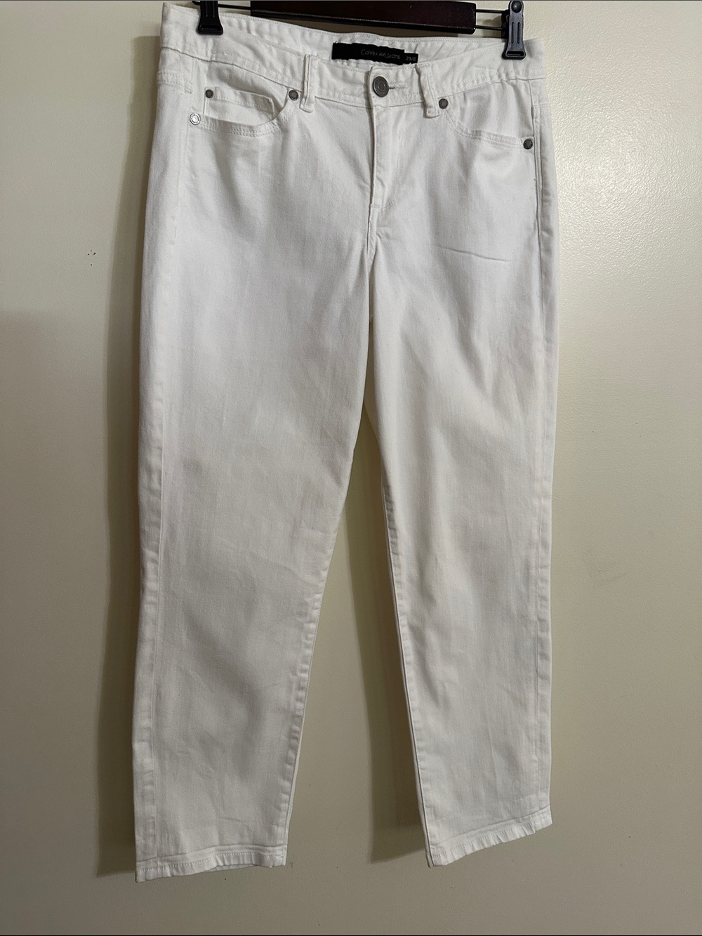 Calvin Klein Jeans Classic White Skinny Crop Women’s Jeans